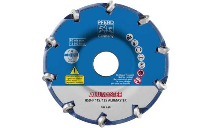 DISCO DE FRESADO DE ALTA VELOCIDAD HSD-F-115-125 ALUMASTER