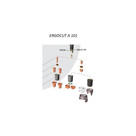 Trafimet Ergocut A101 - 1 Luftrohr, 1 Swirl Ring, 5 Elektroden kurz, 5 Schneiddüsen k. 1,7mm, 1 Aussenschutzdüse, 1 Feder - SET 