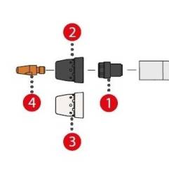 Portaboquillas FRONIUS M8x1,5 / SW11x20 CU (MTB 360i G ML) (1 pieza) 42,0001,4987