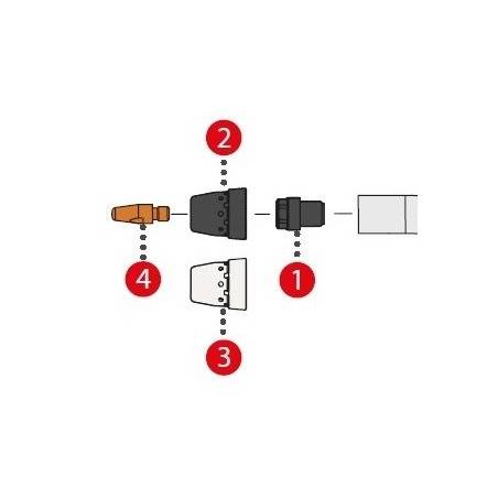 Portaboquillas FRONIUS M8x1,5 / SW11x20 CU (MTB 360i G ML) (1 pieza) 42,0001,4987