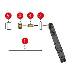 Manguito de sujeción corto 1,0 mm/ø4,5 x 11,5 para TTB 80P/180P (Fig. Pos. 3) 42,0001,7034