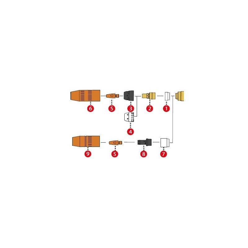 Manguito aislante Fronius ø17,7 / 13,8x16,8 para MTG 250i / MTB 250i G ML / MTW 250i / MTW 250i W ML (1 pieza) 42,0100,0404,5
