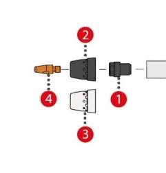 Protección contra salpicaduras FRONIUS Dm. 10 20,8 x 24 HD cerámica (MTB 360i G ML) - 42.0100.0591.5 --Variante--1 pieza