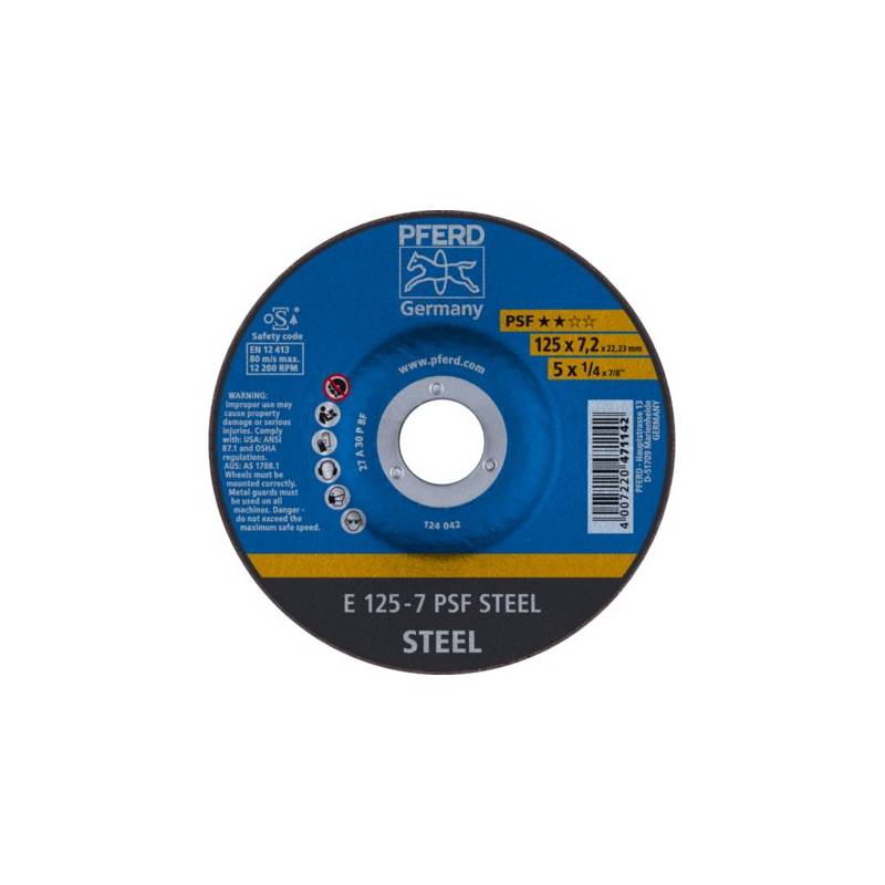 DISCO DE DESBASTE E 125-7 PSF (1 pieza)