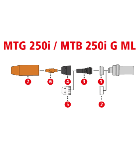 Fronius Gasdüse ø10 / ø22x54 CT M20x2 für MTG 250i/MTB 250i G ML/MTW 250i / MTW 250i W ML (1 Stück od. 5erSet) 42,0001,4083,5 - 