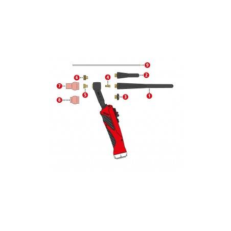 Boquilla de gas cerámica Fronius ø11,1mm / ø20,8x22 - 42,0300,0819