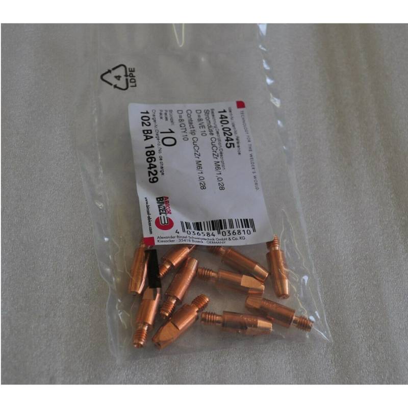 Mandril de rosca CuCrZr M6 x 28, Ø 1,0 mm, Abicor Binzel - 140.0245 - 140.0245-1 - - 4036584036810 - 2,01 € -
