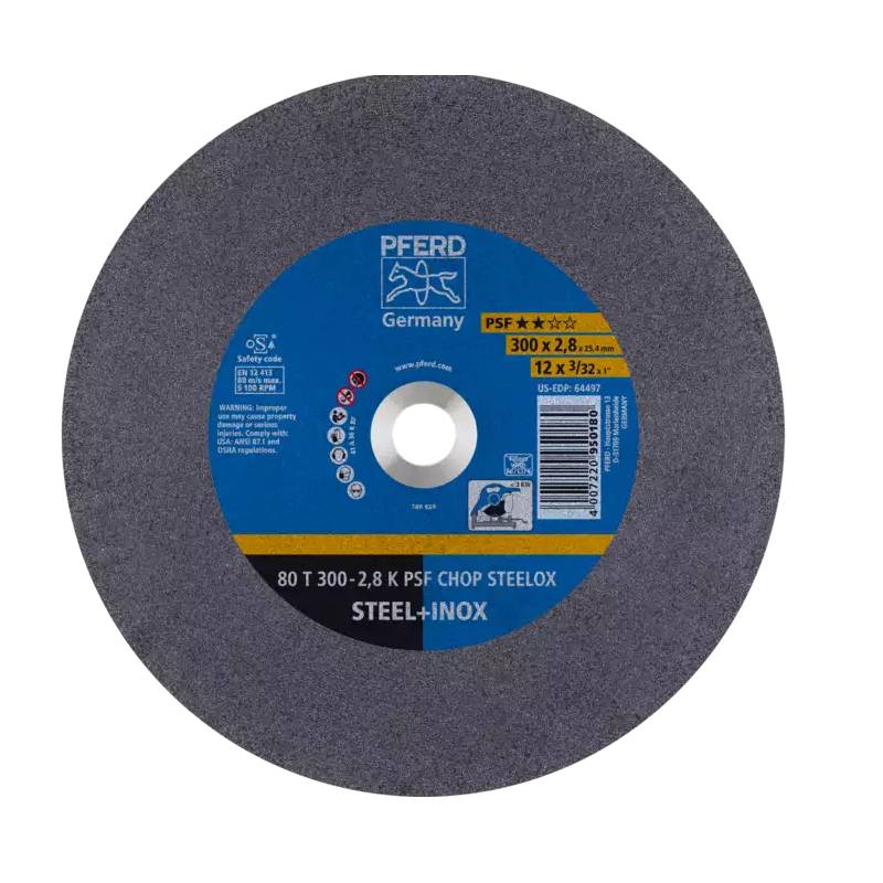 DISCOS DE CORTE PARA USO ESTACIONARIO (80 T 300-2.8 K PSF CHOP STEELOX/25.4) - 66323075