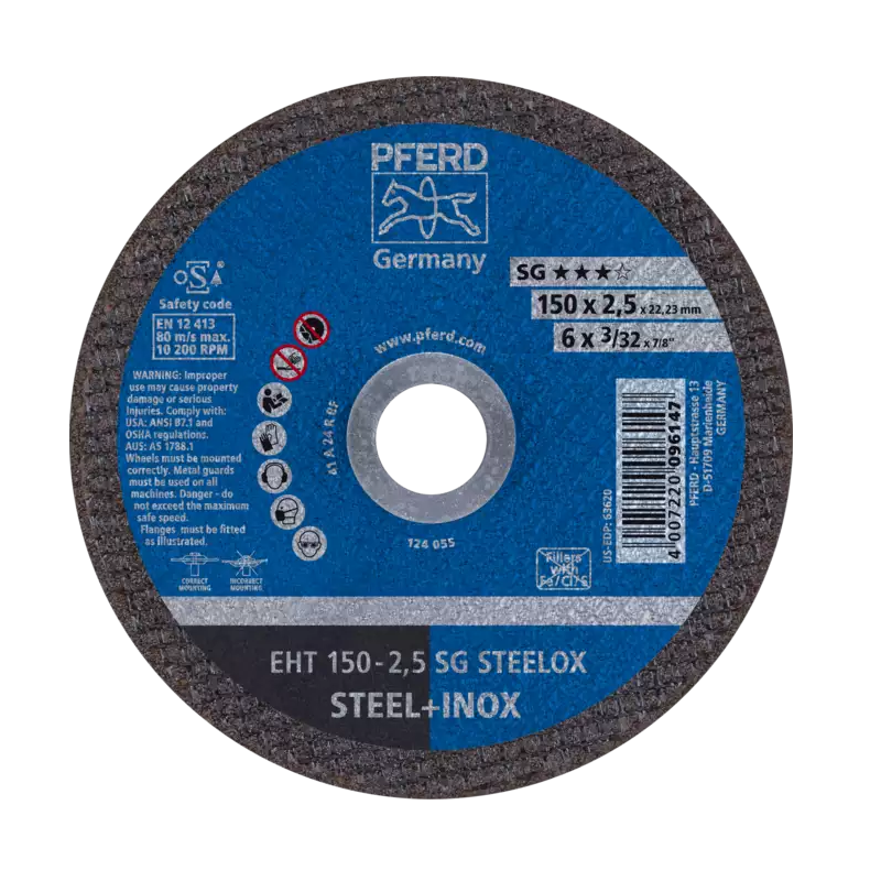 Disco de corte Pferd EHT 150-2.5 PSF Steelox - 61100150