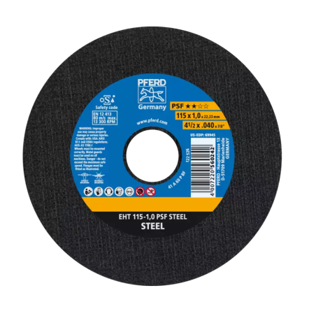 TRENNSCHEIBE PFERD EHT 115-1,0 PSF STEEL - 61730010 - 61730010-1 -  - 4007220560242 - 3,39 € - 