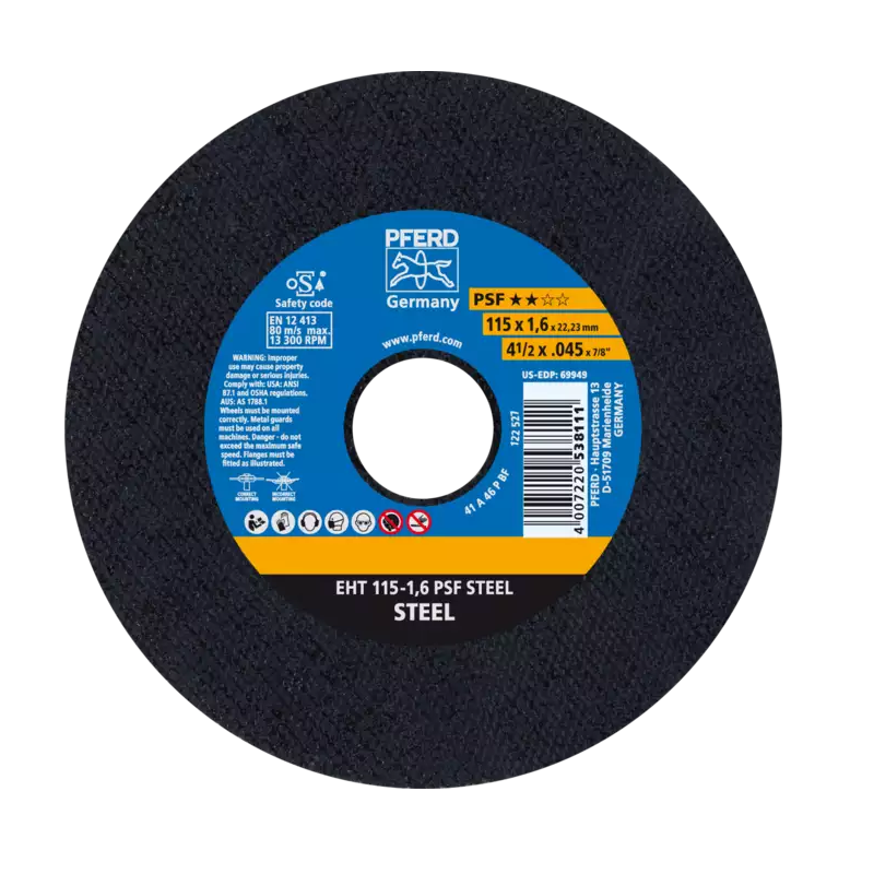 Disco de corte Pferd EHT 115-1.6 PSF Acero - 61730021