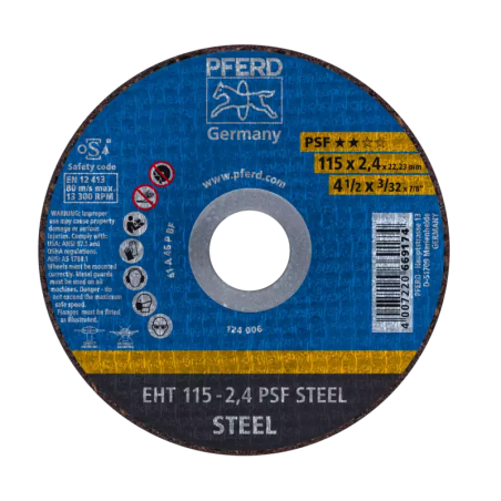 TRENNSCHEIBE PFERD EHT 115-2,4 PSF STEEL - 61730026 - 61730026-1 - - 4007220669174 - 3,42 € -