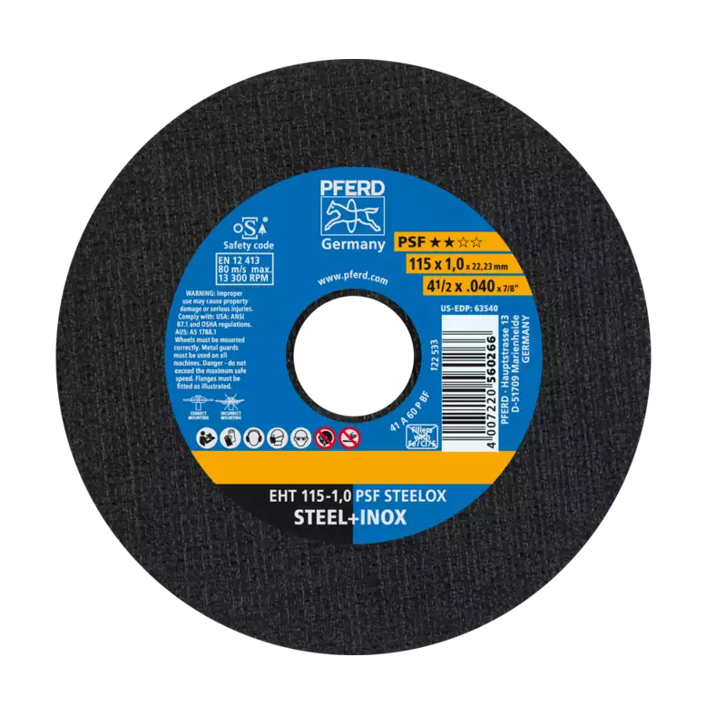 Disco de corte Pferd EHT 115-1.0 PSF Steelox - 61730100