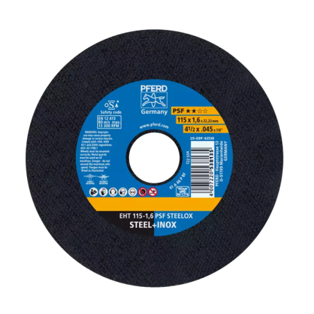TRENNSCHEIBE PFERD EHT 115-1,6 PSF STEELOX - 61730121 - 61730121-1 - - - 3,62 € -