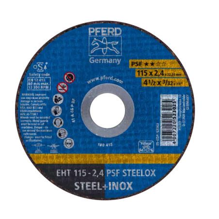 TRENNSCHEIBE PFERD EHT 115-2,4 PSF STEELOX - 61730122 - 61730122-1 - - - 3,65 € -