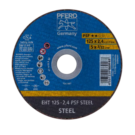 TRENNSCHEIBE PFERD EHT 125 -2,4 PSF STEEL - 61719026 - 61719026-1 -  -  - 3,93 € - 