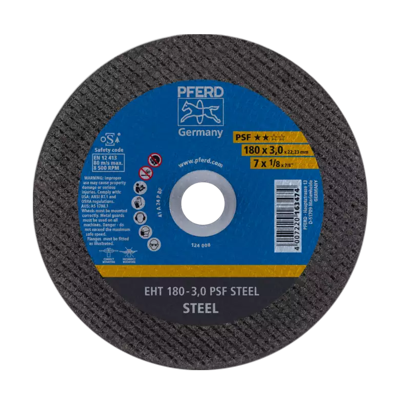 Disco de corte PFERD EHT 180 -3.0 PSF ACERO - 61726222