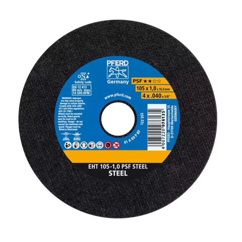 Disco de corte PFERD EHT 105 -1.0 PSF ACERO - 69121029