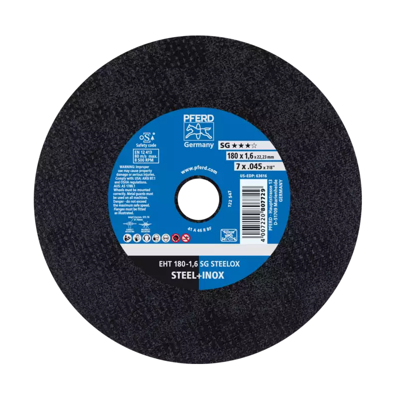Disco de corte PFERD EHT 180-1.6 SG STEELOX - 61326410