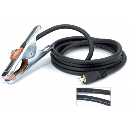 Massekabel Schweißkabel l. 4m / 5m, 50mm2 mit Masseklemme Nevada 5, Kabelstecker TX 50 - KIT000265 - KIT000265-1 -  - 8028485054