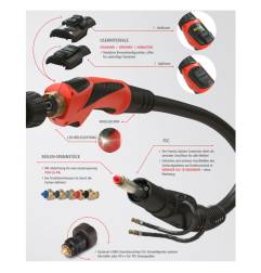 MIG/MAG Multilock Schlauchpakete MHP 700i W ML/FSC - flüssiggekühlt - (Ohne Multilock Brennerkörper u. Erstausrüstungsatz) - 4,