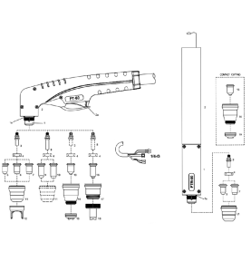 PLASMA HANDSCHNEIDBRENNER PT-60. 6 m mit Zentralanschluss Flama /WTL mit Koaxial Kabel - 140.0262 -  -  - 487,46 € - 
