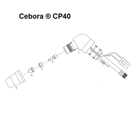 Plasmadüse ø 0.7 kurz für Cebora® CP40 - (1290) Nachbau - 105.5002 - - - 2,88 € -