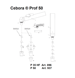 Fahrwagen P35/50 für kurze Elektrode + Düse für Cebora® Prof50 - (5.710.121) Nachbau - 101.9900 - - - 45,22 € -