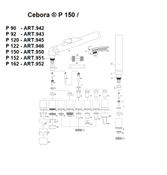 Mango con pulsador superior apto para réplicas Cebora ® CP 90 - CP 91 - CB 150