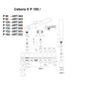 Handgriff mit obenliegendem Druckknopf passend für Cebora ® CP 90 - CP 91 - CB 150- Nachbau - 900.9511 -  -  - 40,34 € - 