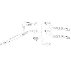 Cabezal de antorcha de plasma manual Easy Fit PTS-120H con mango y consumibles 100A
