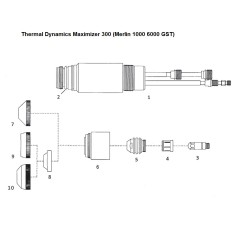Düse 50A - Thermal Dynamics Maximizer 300 für Merlin 1000 - 6000 GST - (20-1030) - Nachbau - 20-1030A -  -  - 16,62 € - 