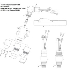 GasVerteiler (Schneiden) orig. VESPEL ® - Thermal Dynamics - Pak Master Cut Master - PCH 60/75/76/80 - (8-7501) Nachbau - 165.40