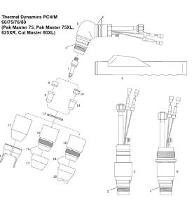 Düse ø 1.17 - .046 - 55A Schneiden - Thermal Dynamics - Pak Master Cut Master - PCH 60/75/76/80 - (8-7543) Nachbau - 165.5326 - 