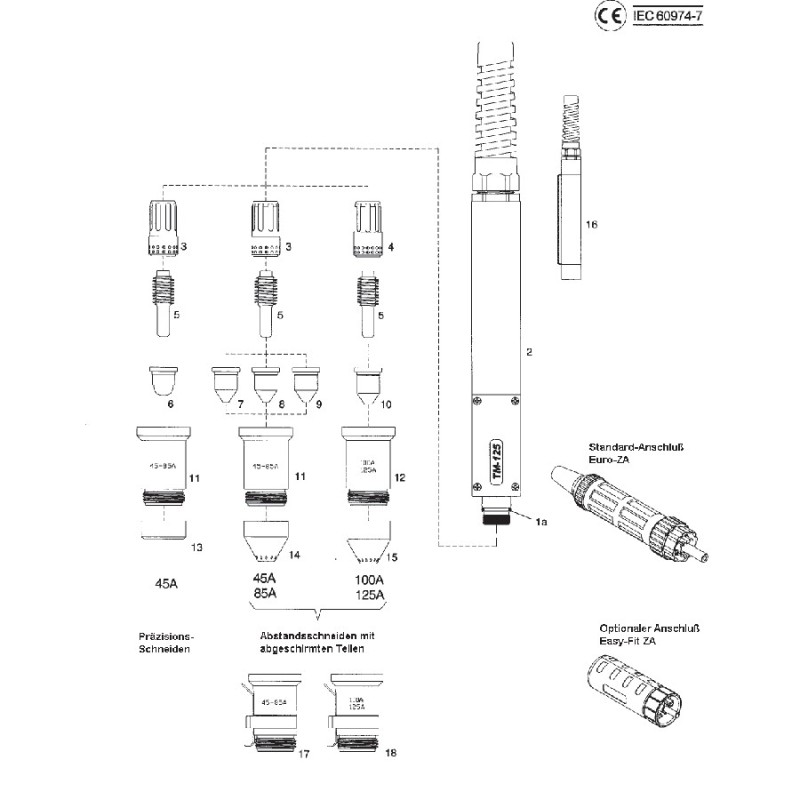 Tubo guía con dientes para CEA Plasma Shark 105 - réplica