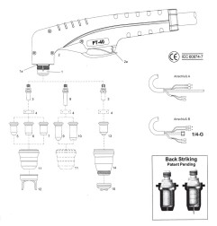 Abstandsstück mit 2 Spitzen. PT40C / PT60. Cea® / Helvi® / Sincosald® / WTL® / Flama® / Cemont® - 140.7720 -  -  - 13,92 € - 