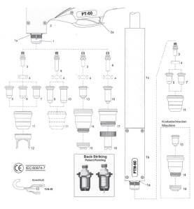 Elektrode Luft. lang. PT20C / PT25C / PT40 / PT60. Cea® / Helvi® / Sincosald® / WTL® / Flama® / Cemont® - 140.2542 -  -  - 5,96 