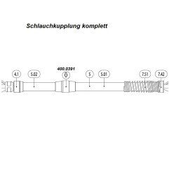Binzel - Schlauch Kupplung komplett-Set für TIG Welding Torch, 18/20 / ABIPLAS WELD 100 W - 400.0391 - - 4036584055972 - 30,42