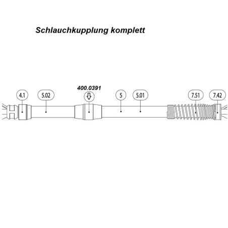 Binzel - Schlauch Kupplung komplett-Set für TIG Welding Torch, 18/20 / ABIPLAS WELD 100 W - 400.0391 - - 4036584055972 - 30,42