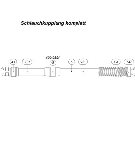 Binzel - Schlauch Kupplung komplett-Set für TIG Welding Torch, 18/20 / ABIPLAS WELD 100 W - 400.0391 -  - 4036584055972 - 30,42 