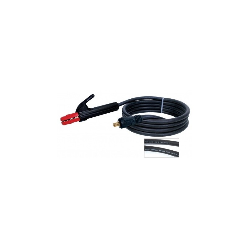 Cable de soldadura manual con electrodo, 4 m, 16 m², TX5/mandril de 9 mm