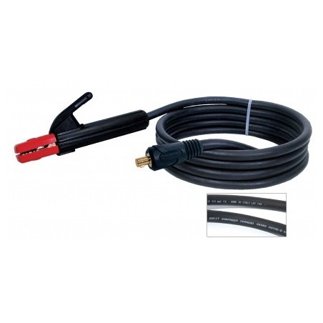 Cable de soldadura manual con electrodo, 4 m, 16 m², TX5/mandril de 9 mm