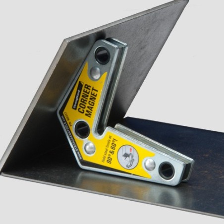 Herramientas manuales fuertes, imán de esquina, 90° (60°), máx. Fuerza de tracción 14 kg, 83 x 95 x 16 mm (paquete de 2)