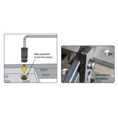 Pasadores de bloqueo de bola BUILDPRO® - Capacidad de 4 mm a 24 mm (paquete de 10/1) - T65021 / T65020   --Variante--1 Stück