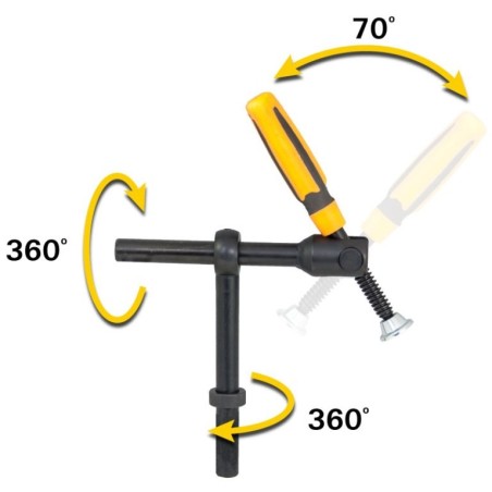 Abrazadera de tensión horizontal/vertical para poste en T pivotante BuildPro - T61670