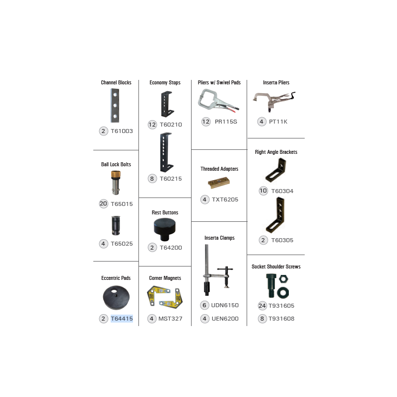 BuildPro TMK635 - Kit de fijación modular BuildPro de 128 piezas