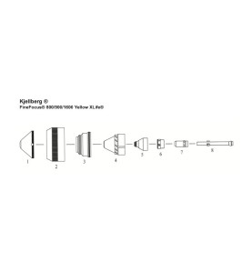 Kjellberg Swirl Ring T104 - Teflon (3x0.4 CW) - Finefocus® 800/900/1600 - Ref.Nr. 11.836.921.1542 - 340.4049 -  -  - 30,30 € - 