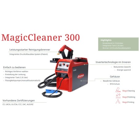 MagicCleaner 300 hasta 30 A (Limpiador electrolítico de cordones de soldadura)