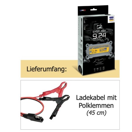 GYS GYSFLASH 9.24 - Cargador de batería 6V 12V 24V mantenimiento de carga