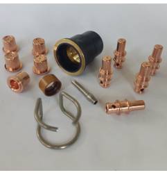 Trafimet Ergocut A81 - 1 Luftrohr, 1 Swirl Ring, 5 Elektroden, 5 Schneiddüsen 1,0mm, 1 Aussenschutzdüse, Abstandsfeder - SET A81